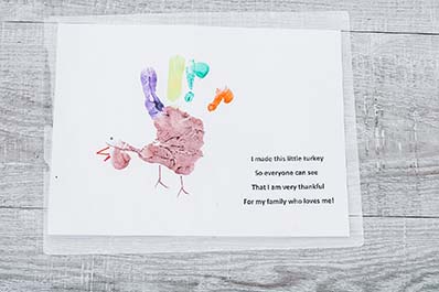Turkey handprint activity