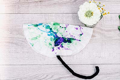 Coffee-filter umbrella craft