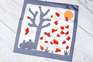 Sticky pumpkin scene activity